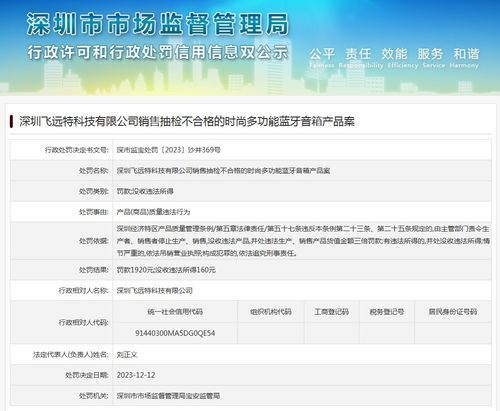 深圳飛遠(yuǎn)特科技銷售不合格藍(lán)牙音箱被查 誰(shuí)在為入境旅游業(yè)務(wù)的安全失守買單？